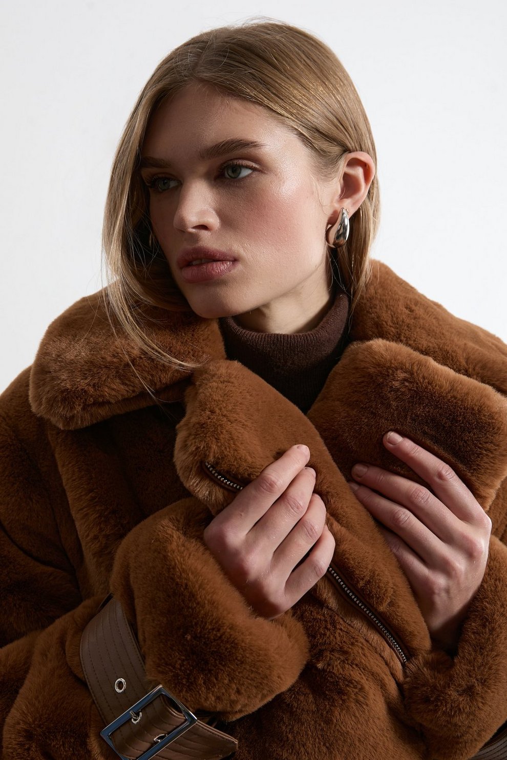 Faux Fur Biker Jacket