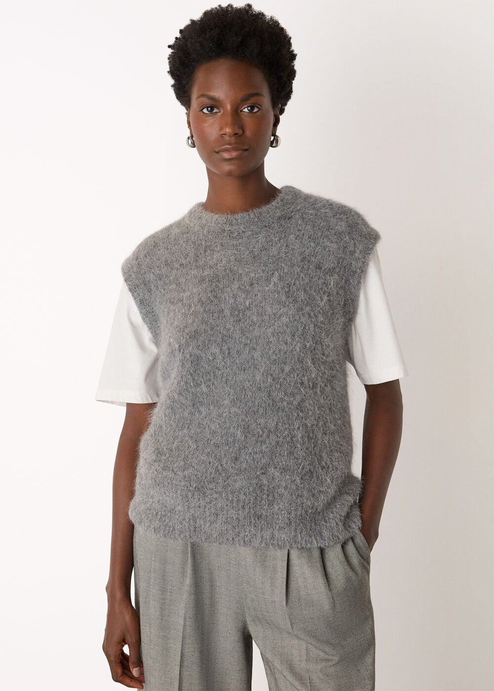 Grey Alpaca Blend Tank