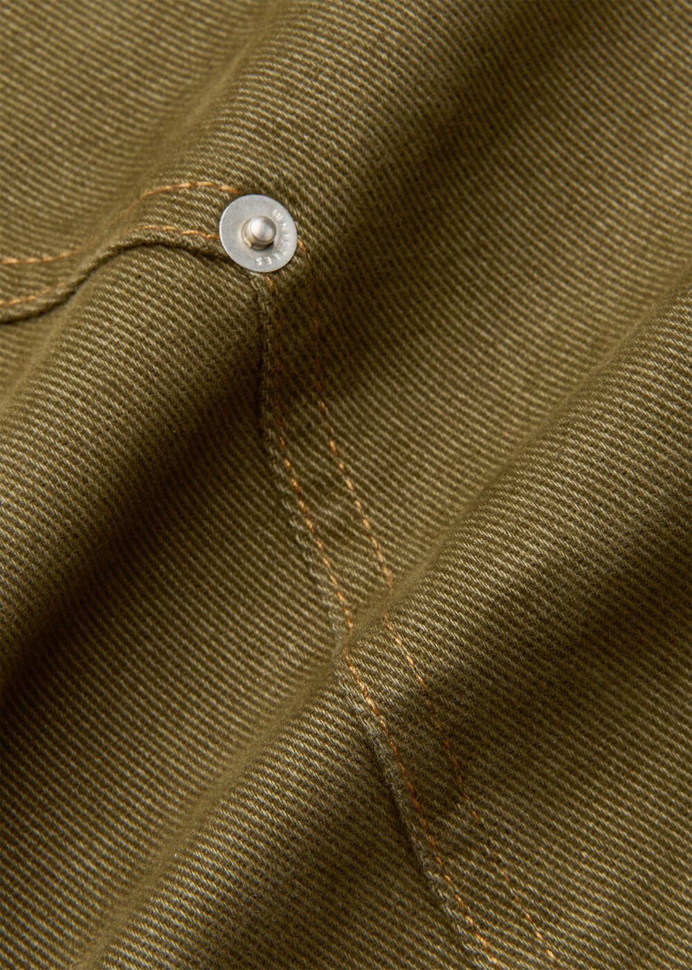 Khaki Barrel Mid Rise Trousers