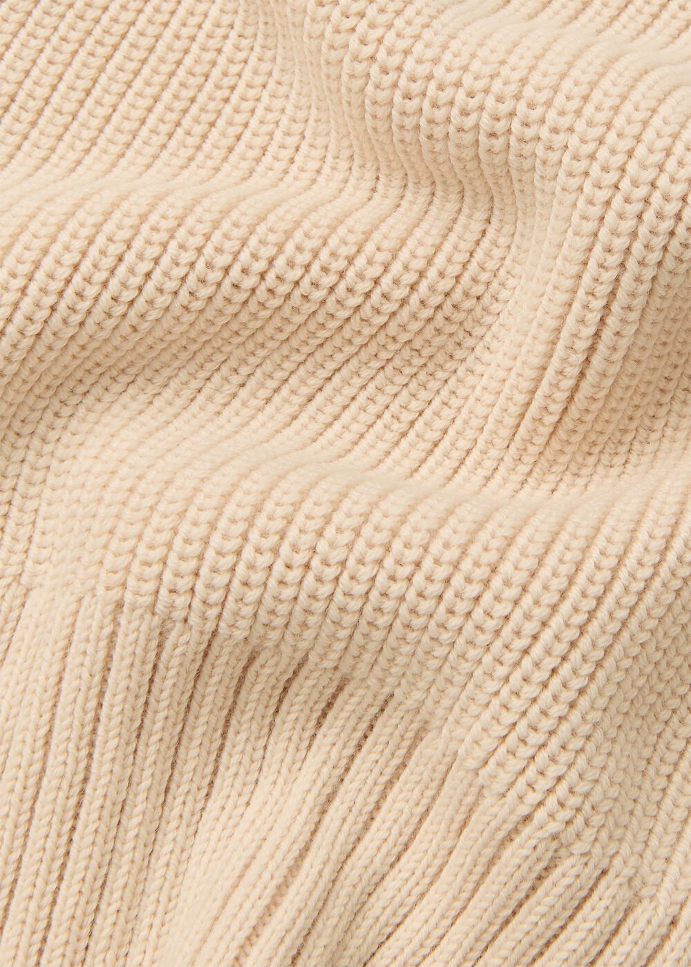 Ivory Blanket Stitch Wool Mix Tank Top