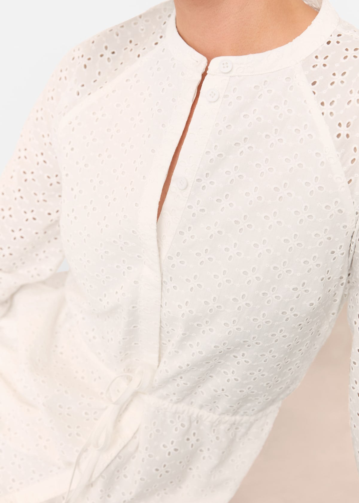 White Broderie Midi Dress