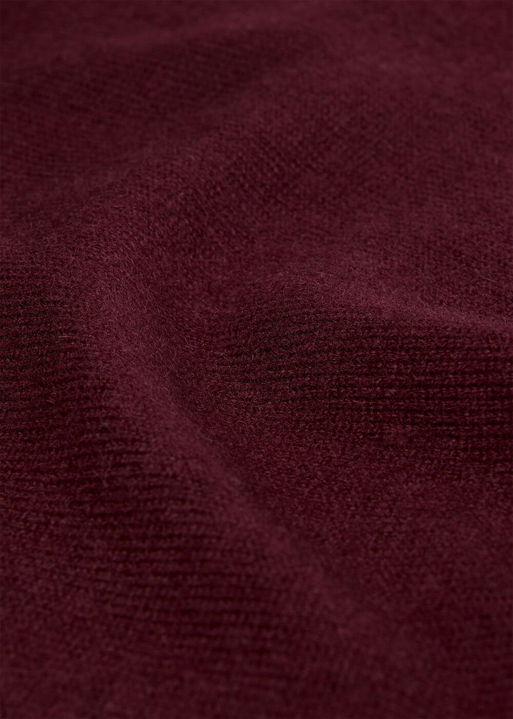 Burgundy Cashmere Seam Roll Neck Knit