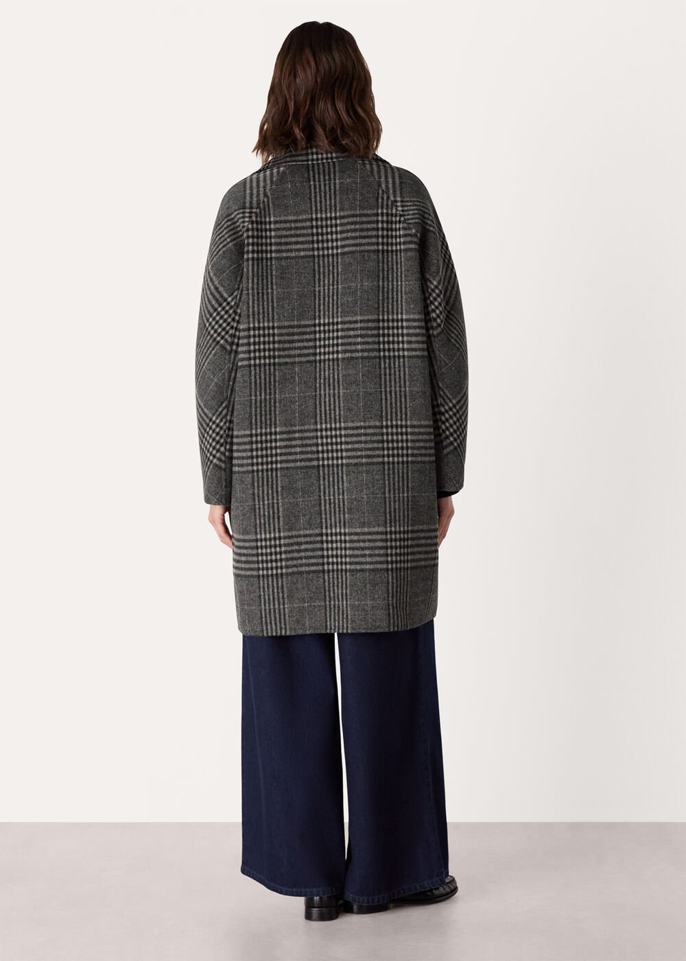 Grey/Multi Cassie Double Face Coat