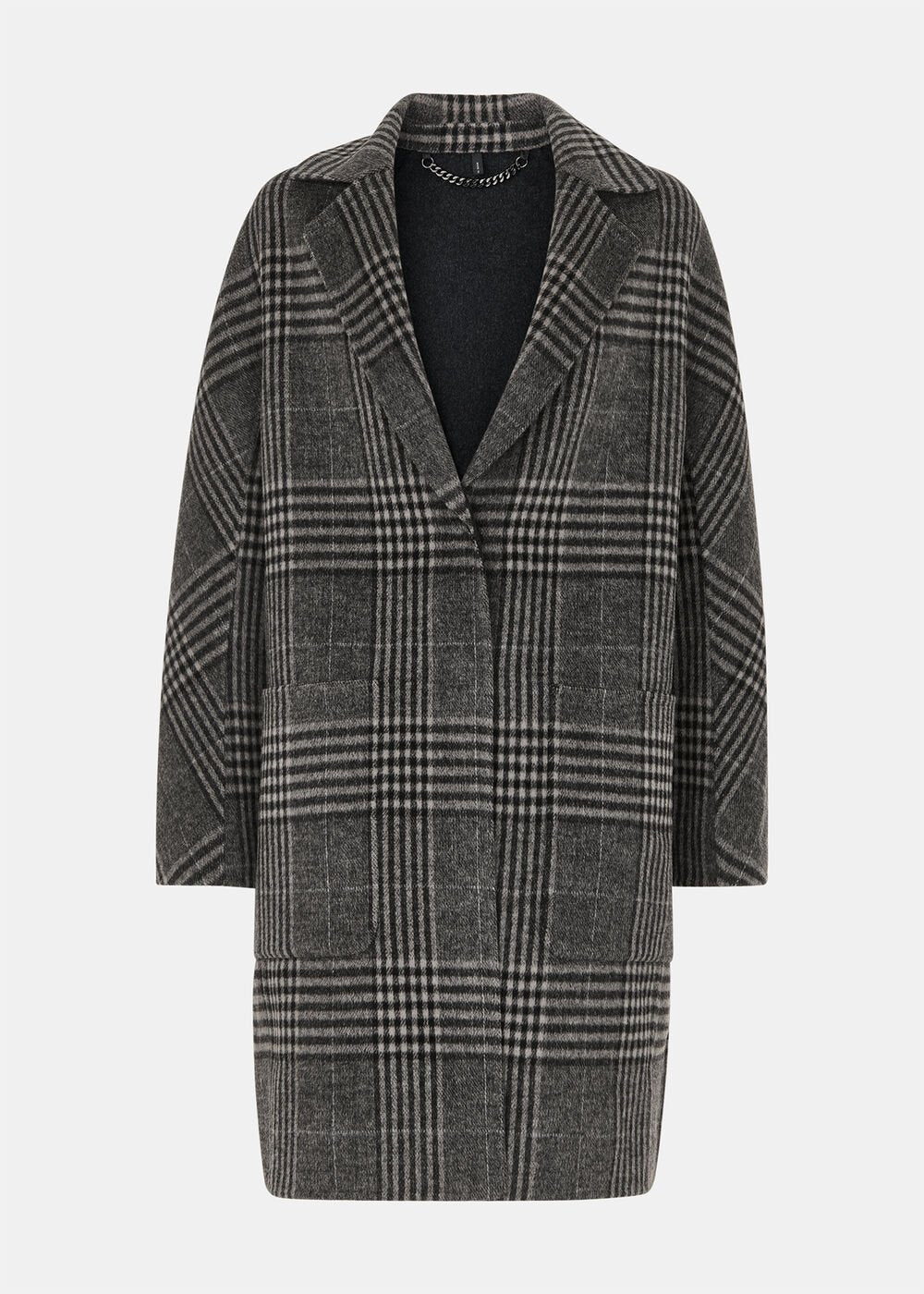 Grey/Multi Cassie Double Face Coat