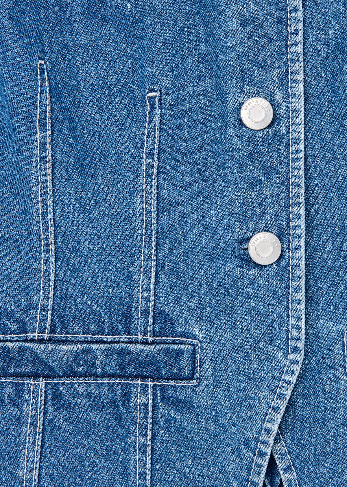Denim Slim Fit Cotton Waistcoat
