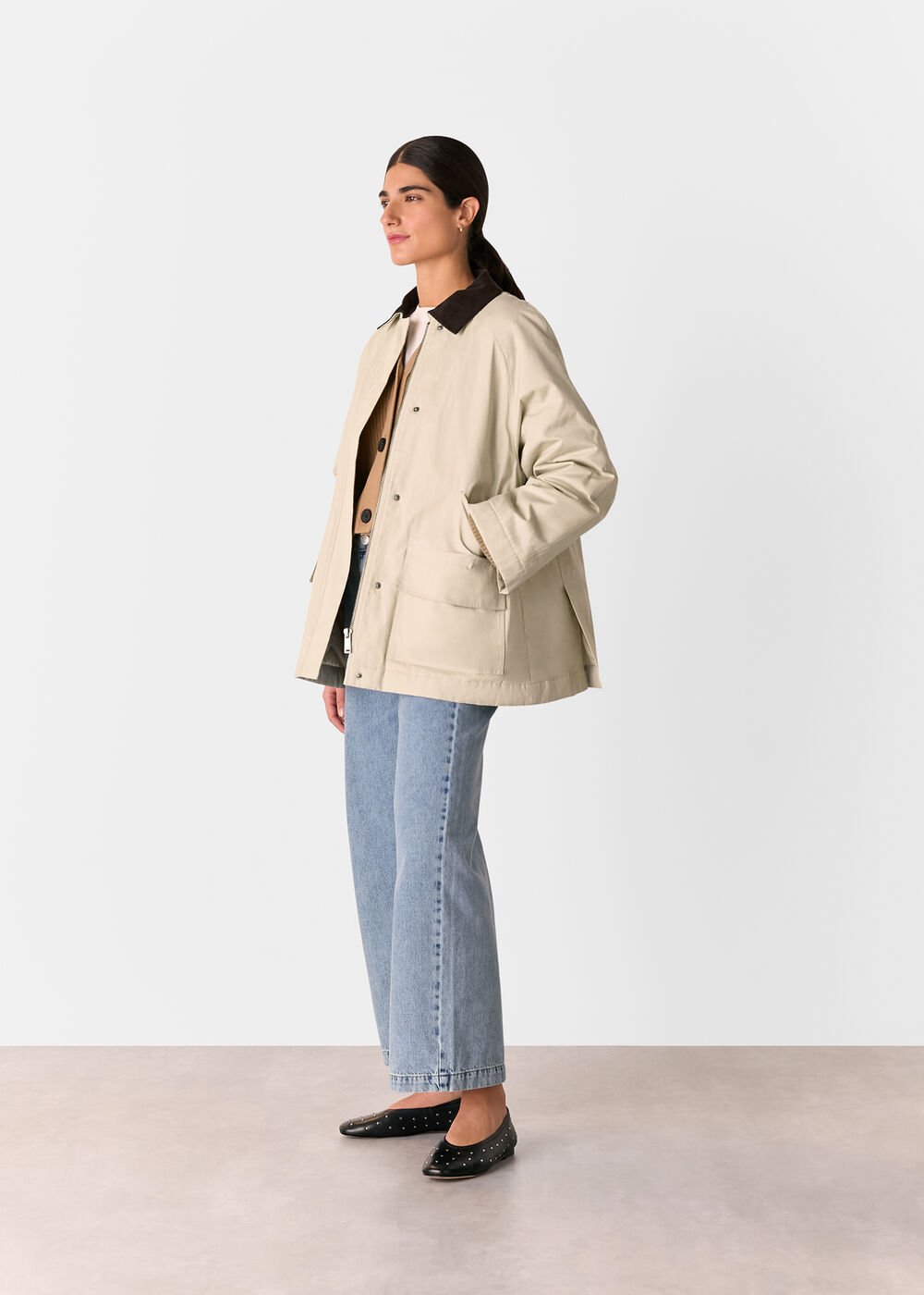 Neutral Fern Waxed Jacket