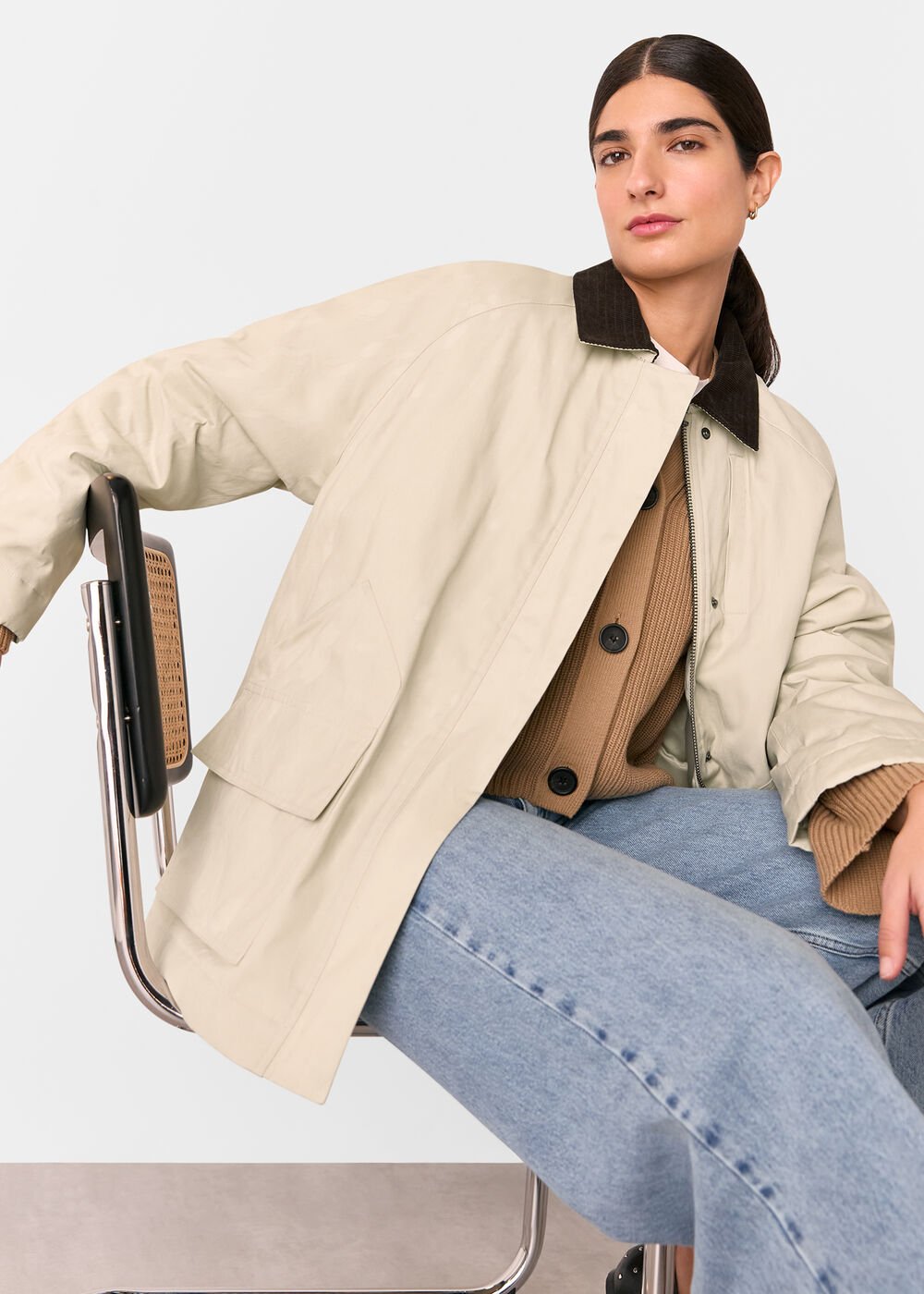 Neutral Fern Waxed Jacket