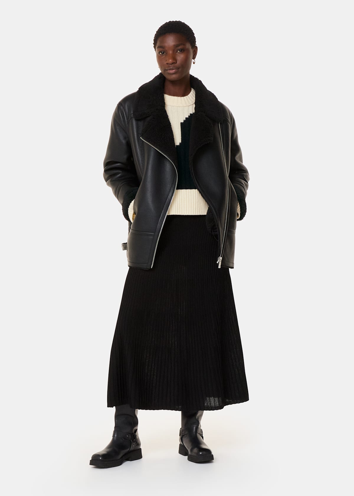 Graphic Intarsia Wool Knit