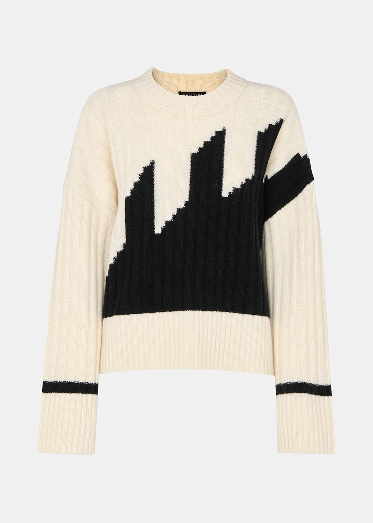 Graphic Intarsia Wool Knit