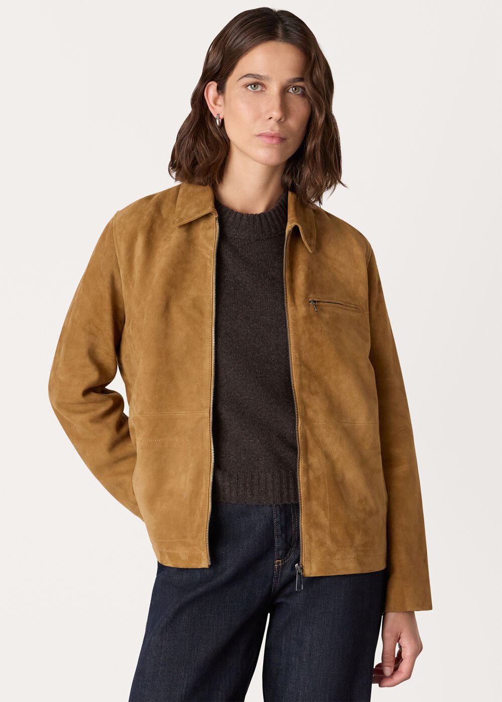 Tan Kate Suede Jacket