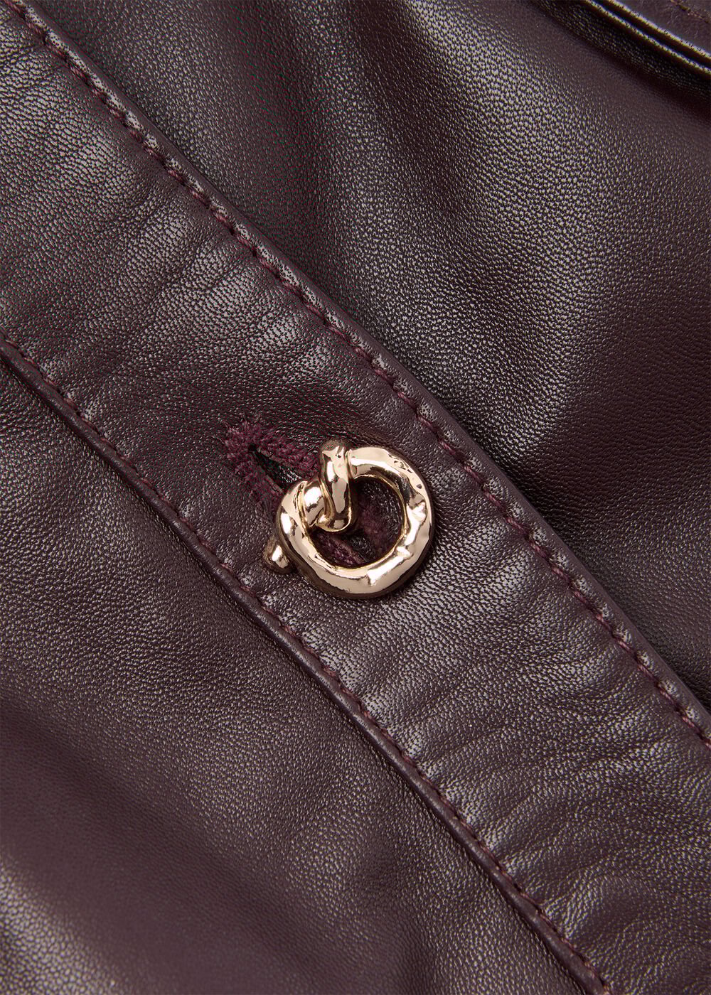 Chocolate Leather Shift Dress