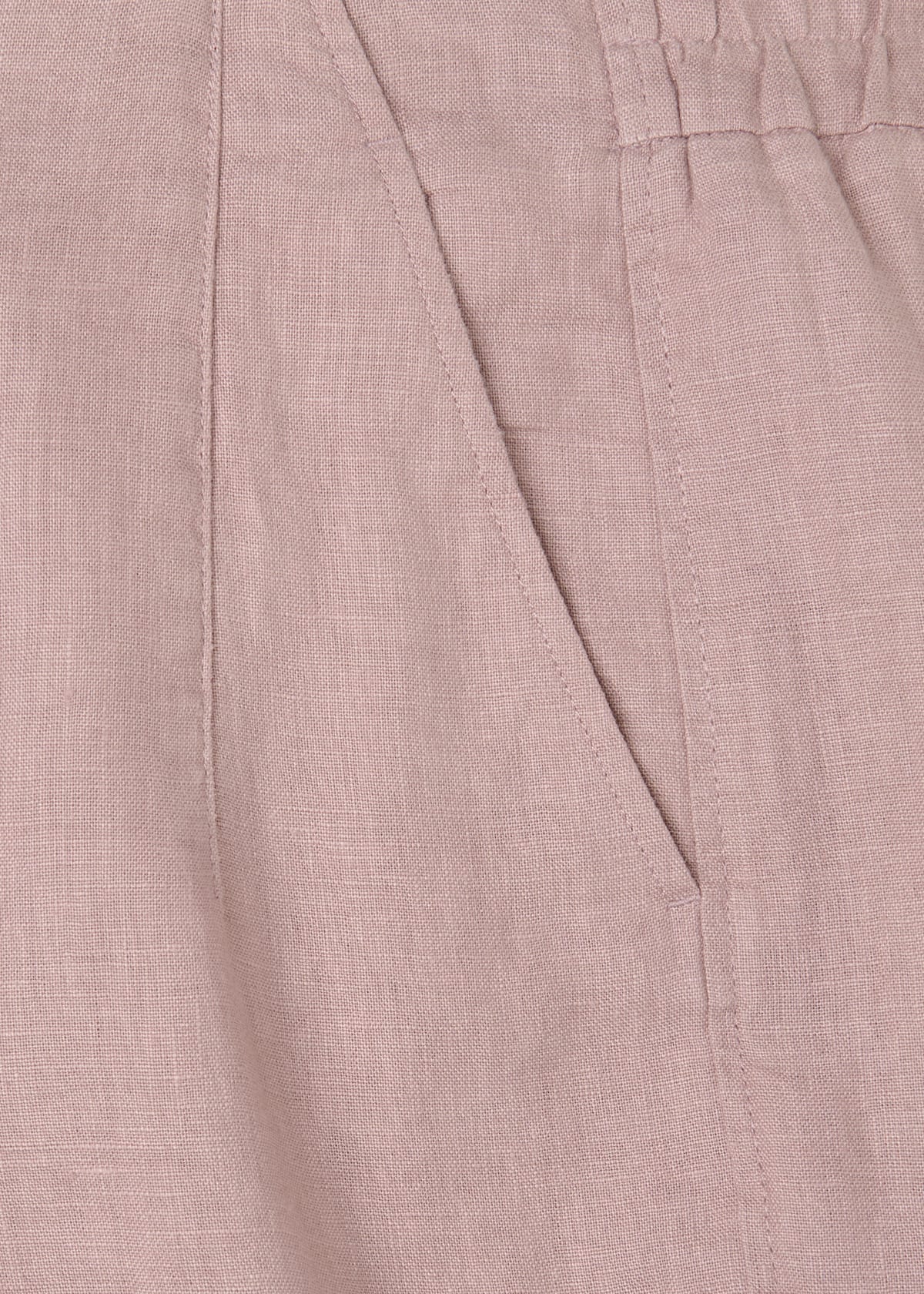 Dusty Pink Linen Barrel Leg Trouser