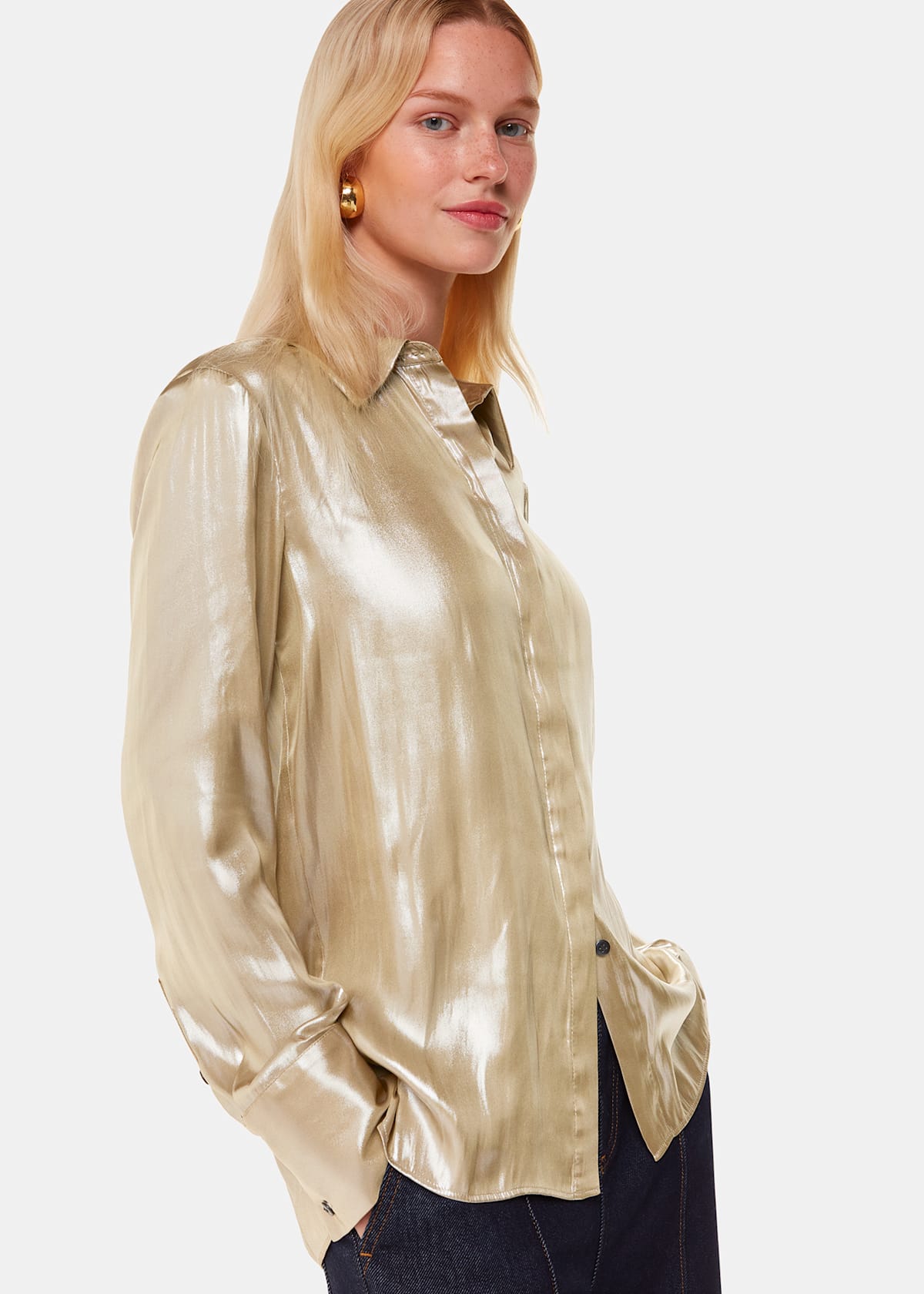 Gold Lucie Metallic Shirt