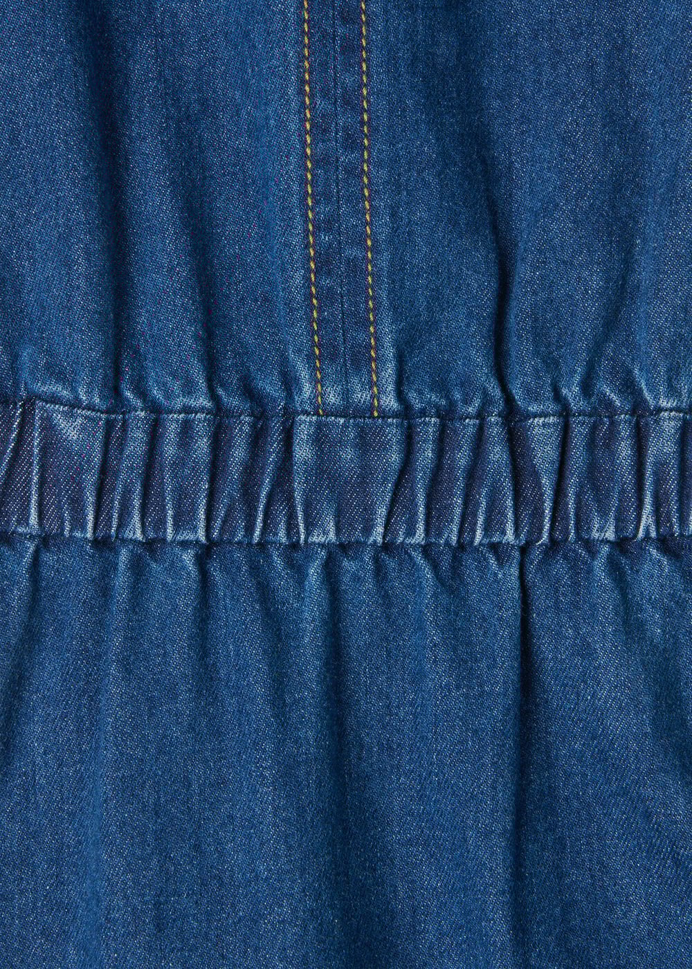Denim Midi Short Sleeve Dress