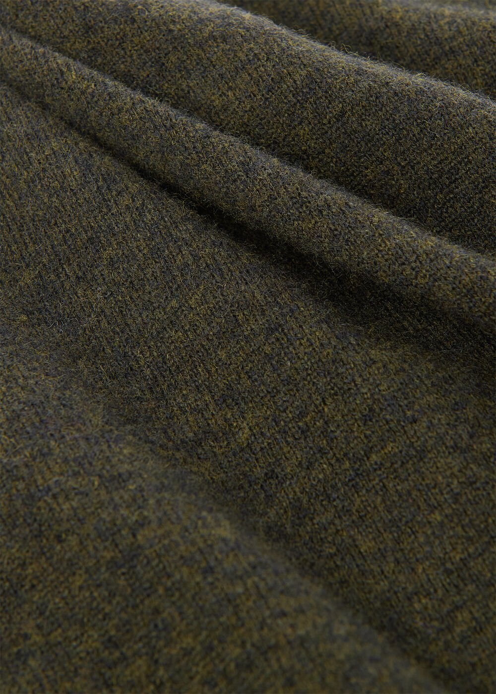 Khaki Military Crew Neck Cardigan