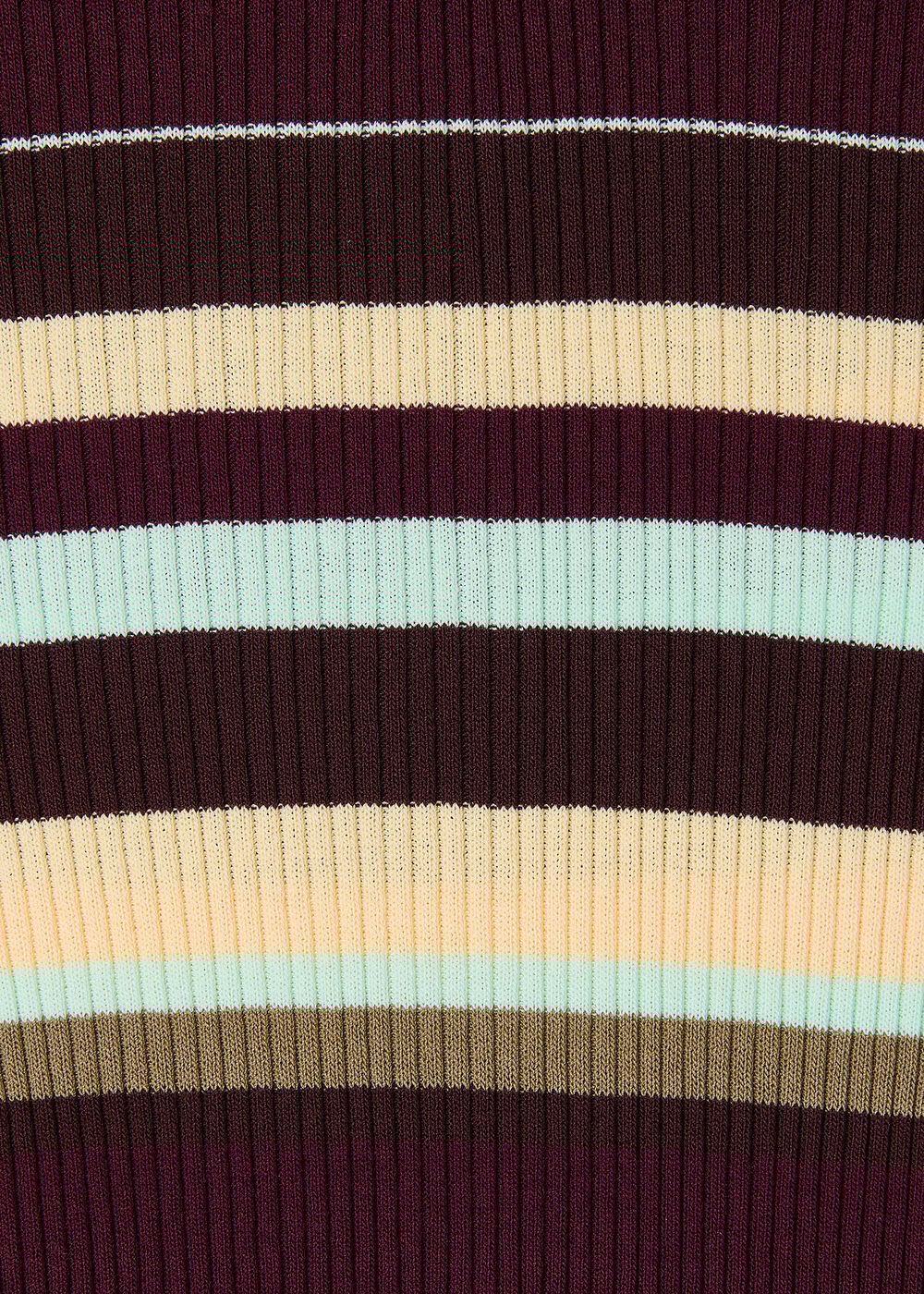 Multicolour Multi Stripe Crew Neck Knit