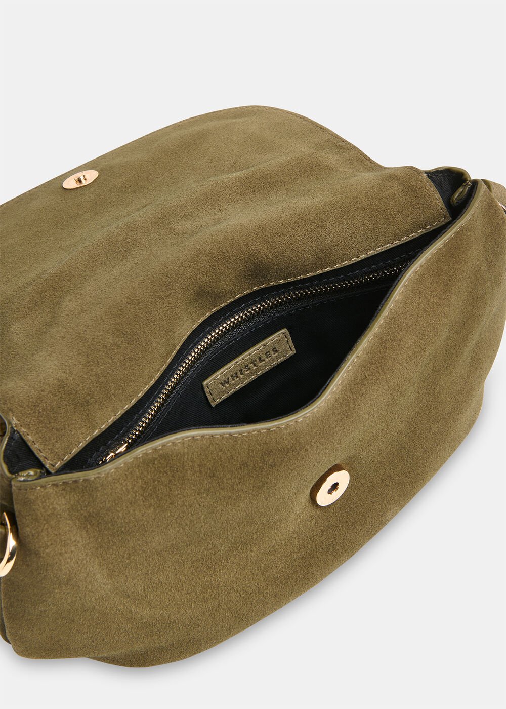 Olive Nala Suede Crossbody Bag