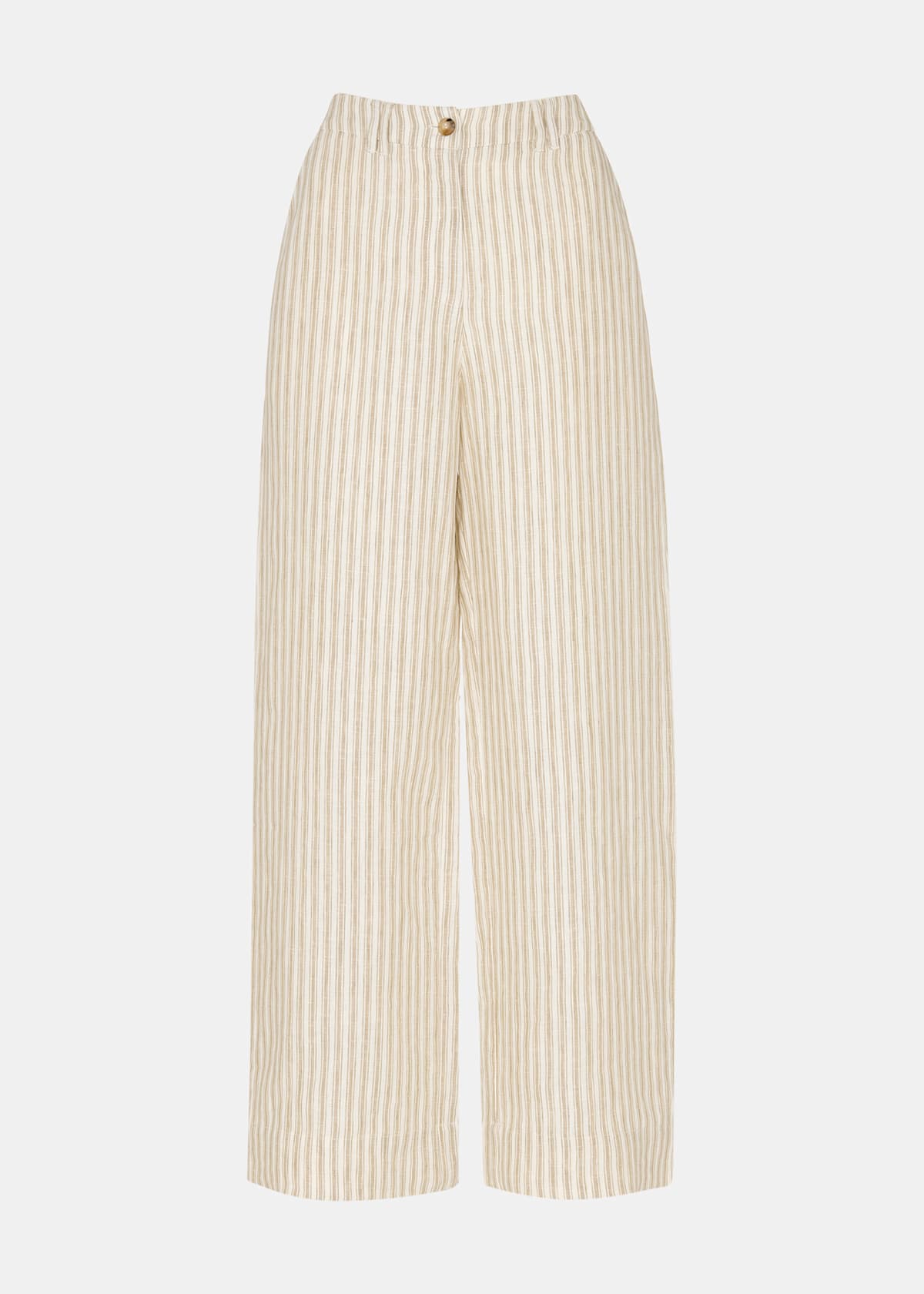 Neutral Linen Stripe Trouser