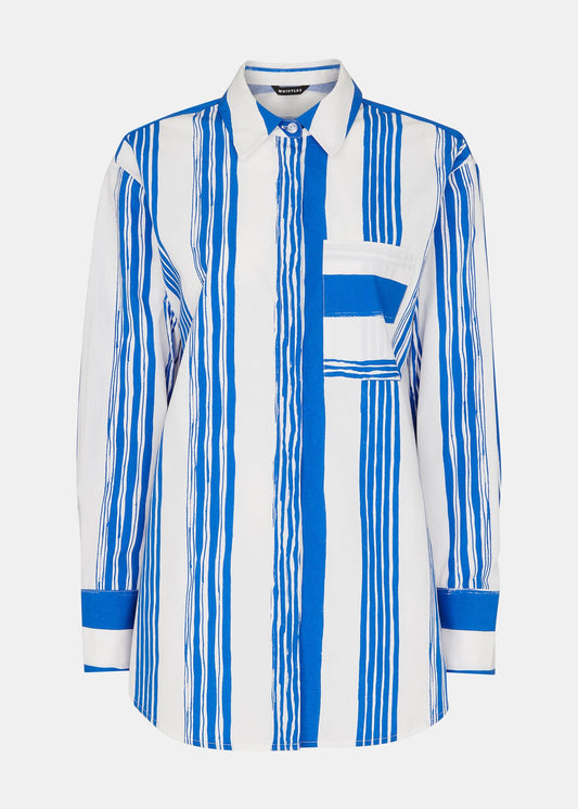 Painted striped oversized shirt