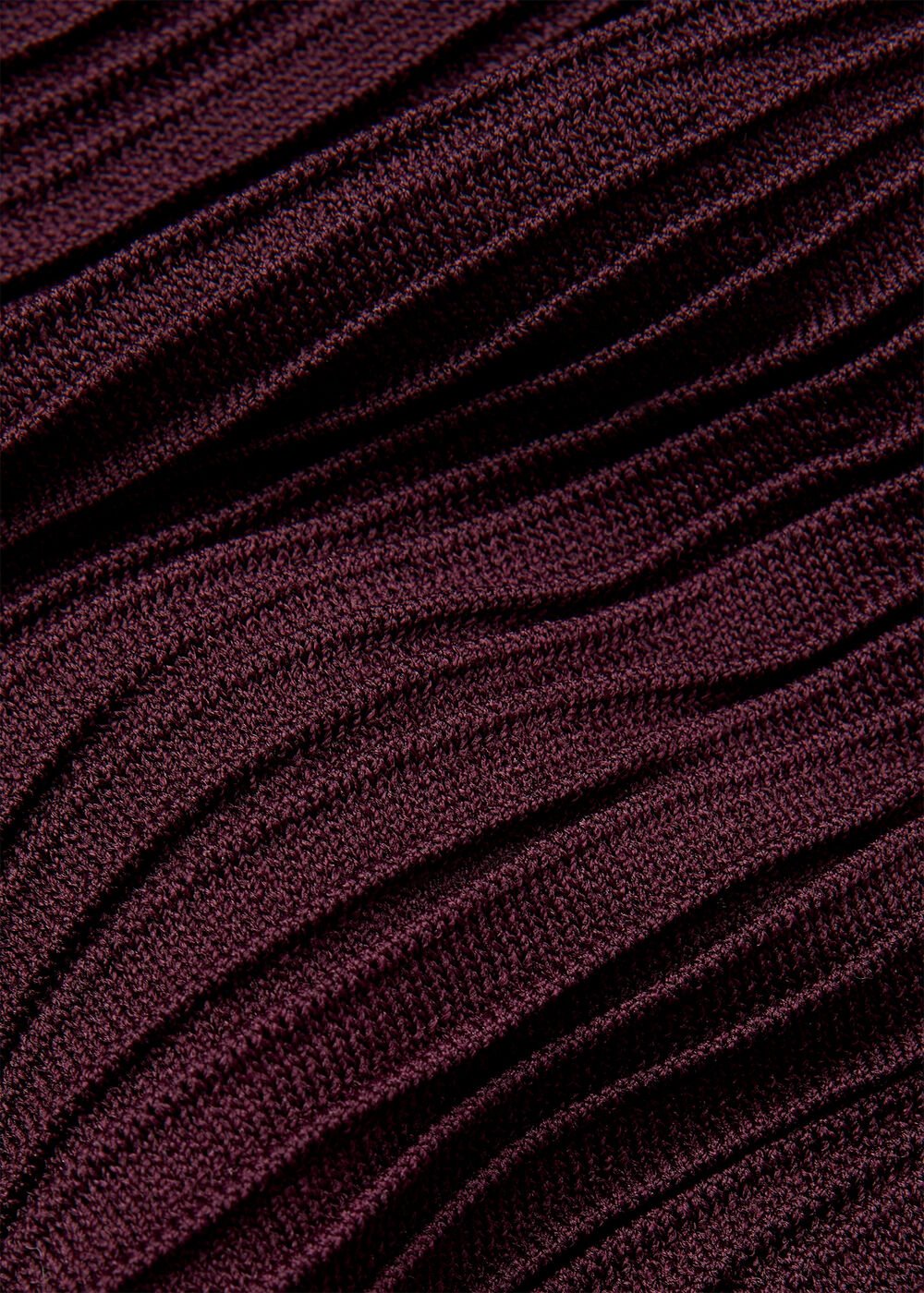 Plum Pleated Knit Dress
