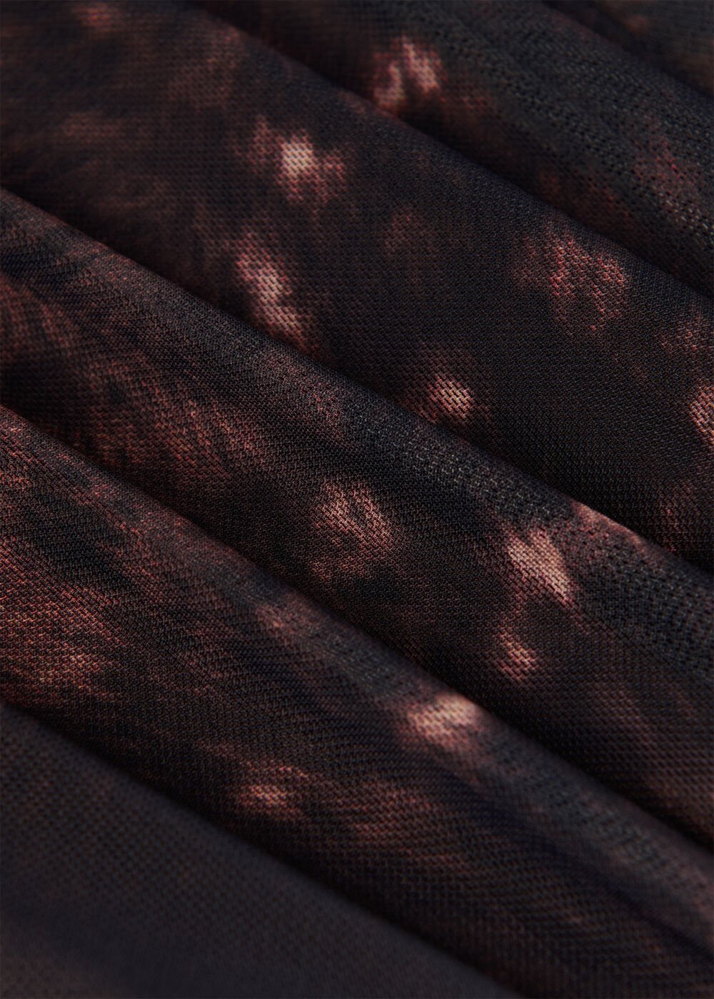 Brown/Multi Spotted Animal Mesh Dress