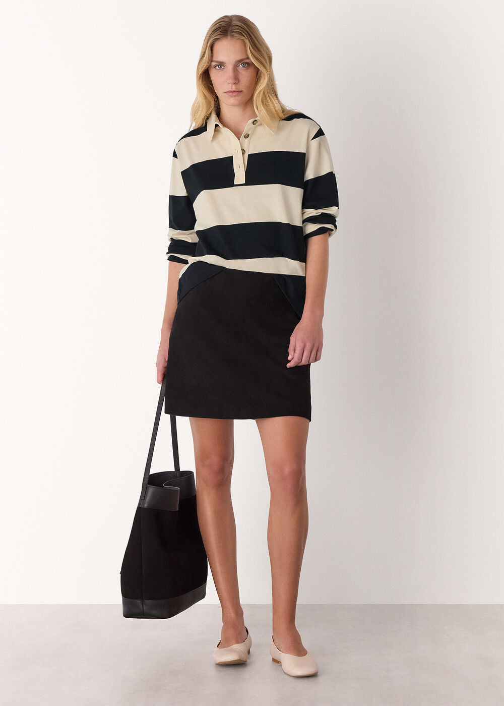 Ivory/Multi Stripe Polo Shirt