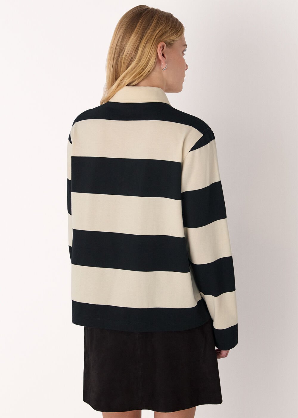 Ivory/Multi Stripe Polo Shirt