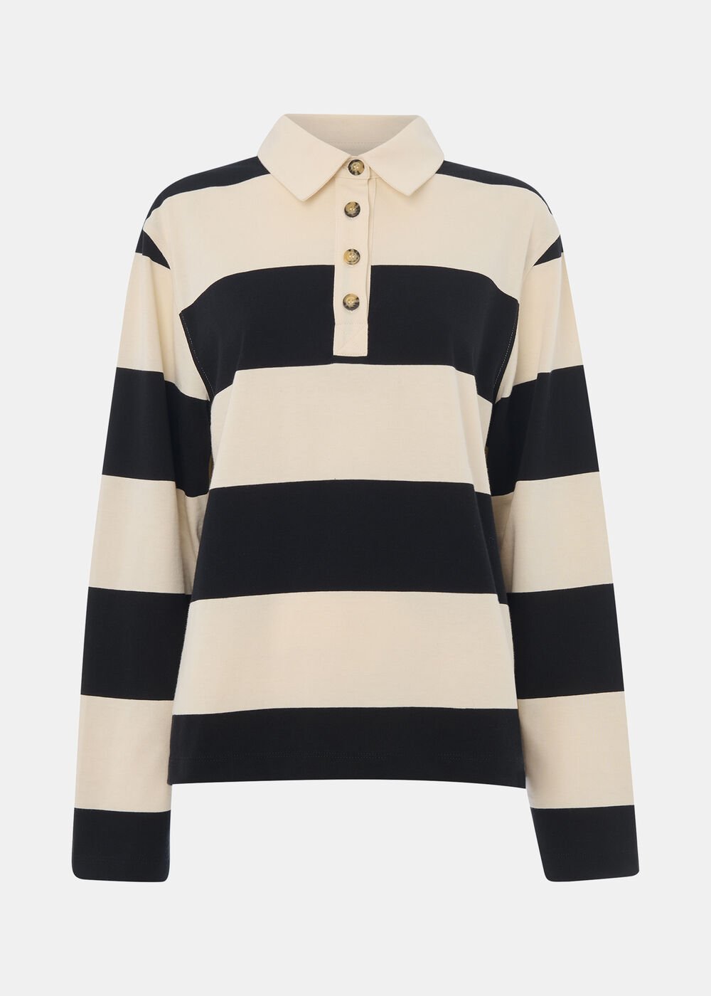 Ivory/Multi Stripe Polo Shirt