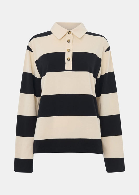 Ivory/Multi Stripe Polo Shirt