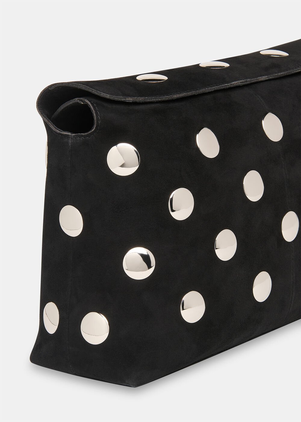 Black/Multi Fia Studded Foldtop Clutch Bag