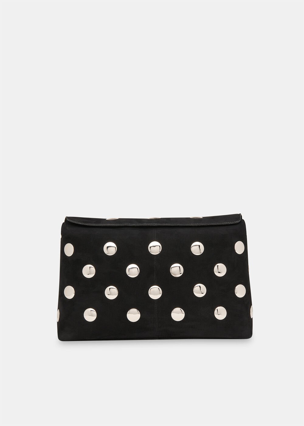 Black/Multi Fia Studded Foldtop Clutch Bag