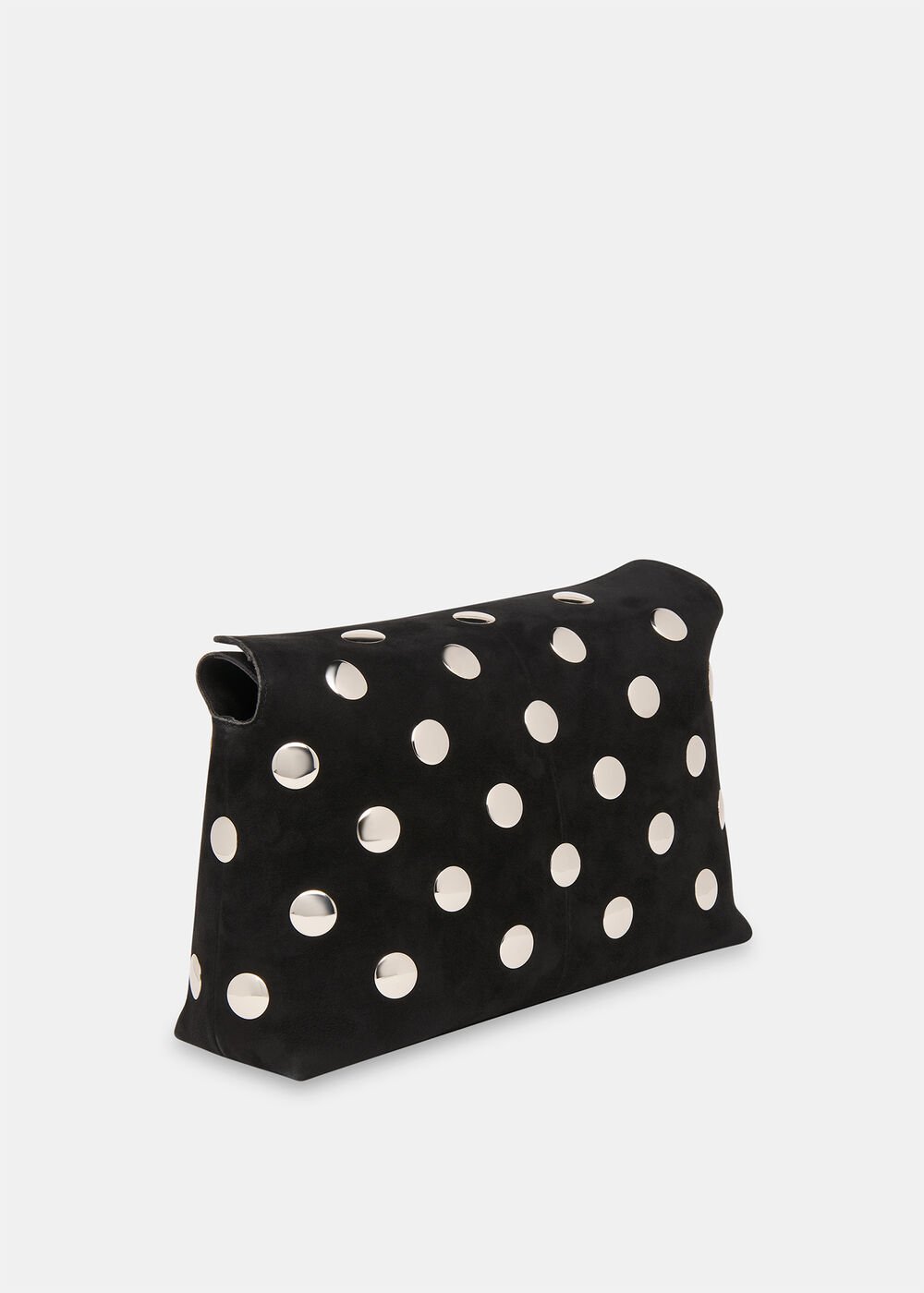 Black/Multi Fia Studded Foldtop Clutch Bag