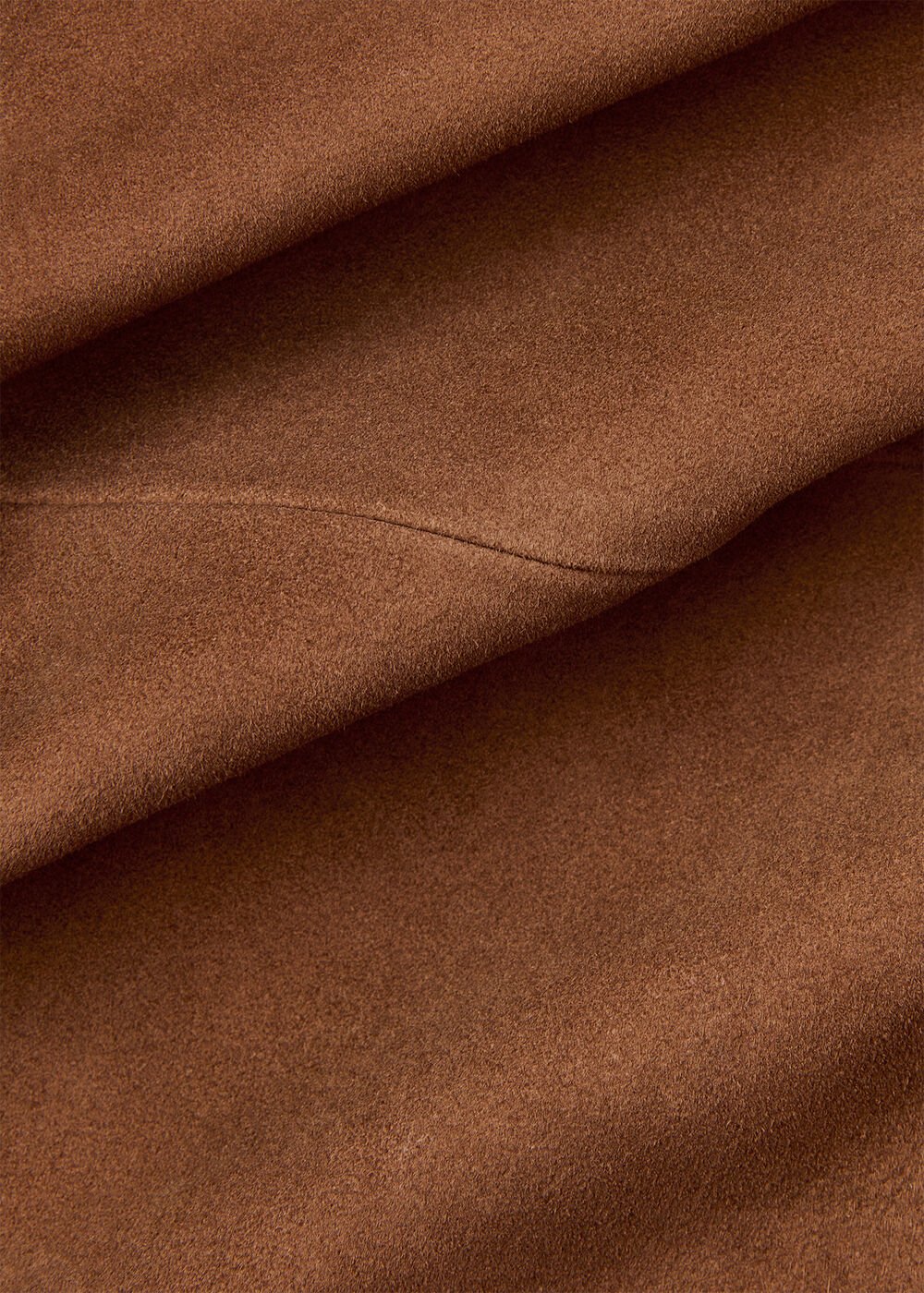 Brown Suede Longline Shorts