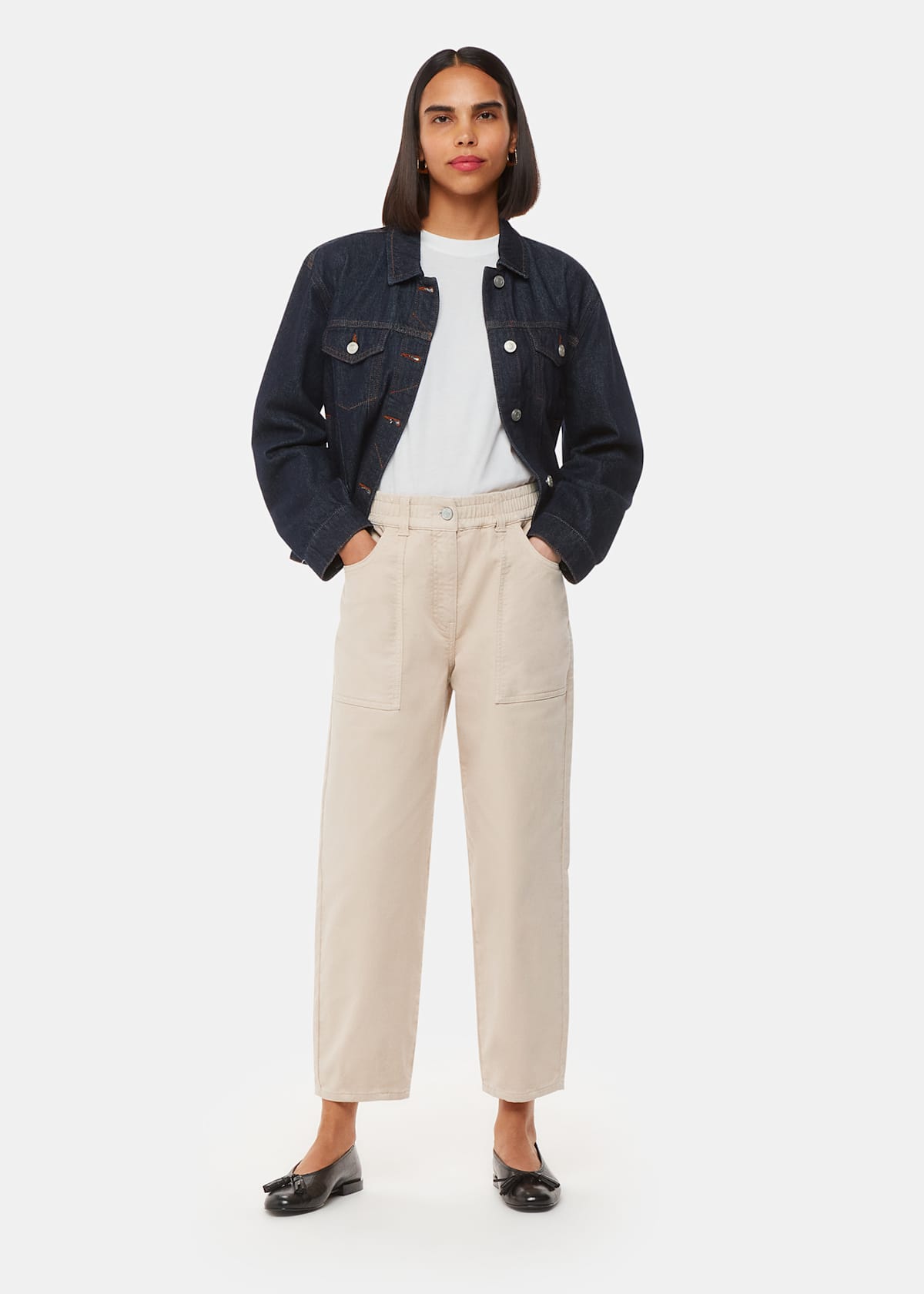 Neutral Tessa Casual Trouser