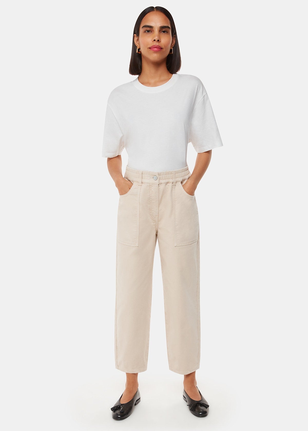 Neutral Tessa Casual Trouser