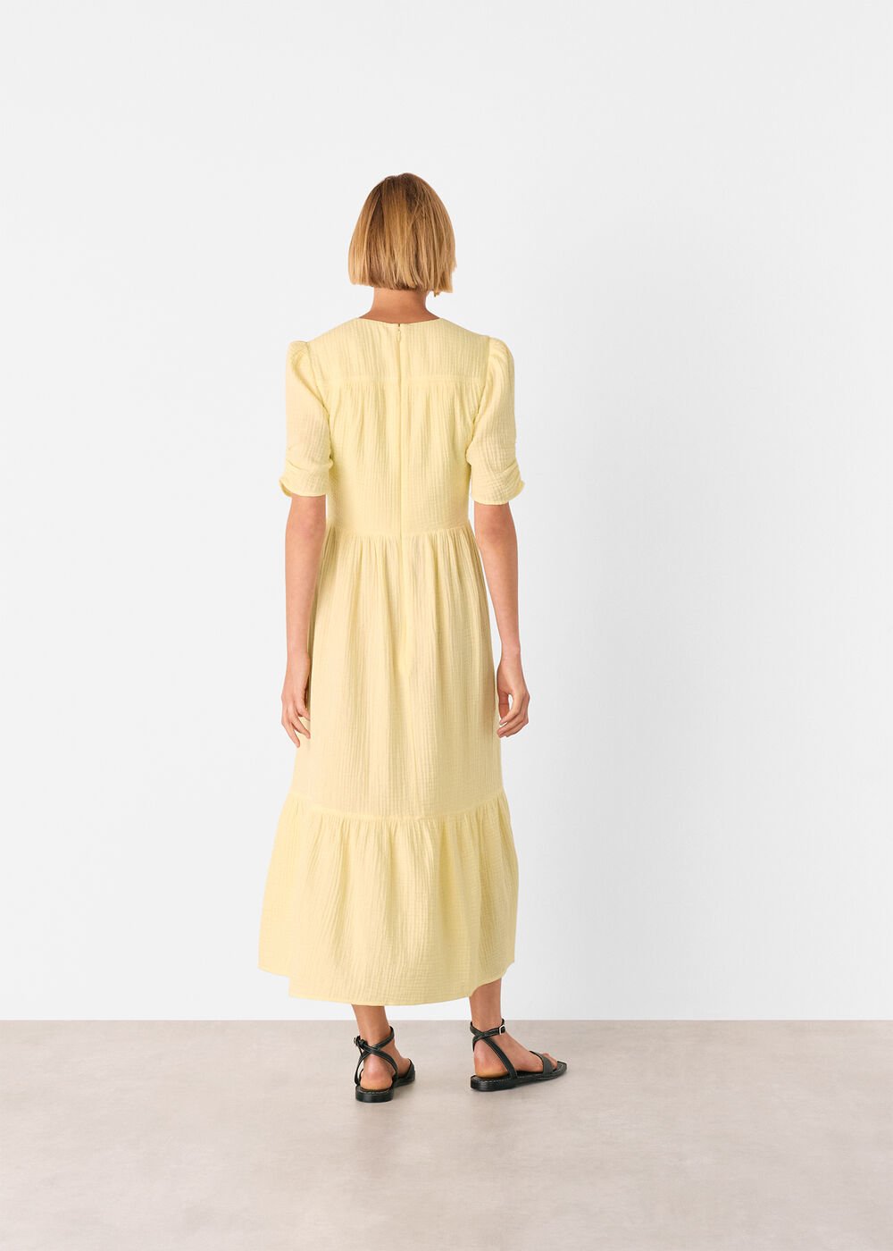 Butter Textured Cotton Midi Dress
