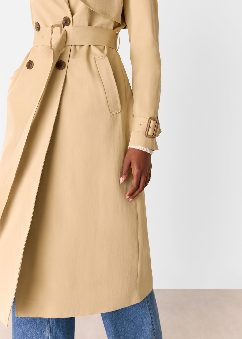 Neutral Valentina Trench Coat