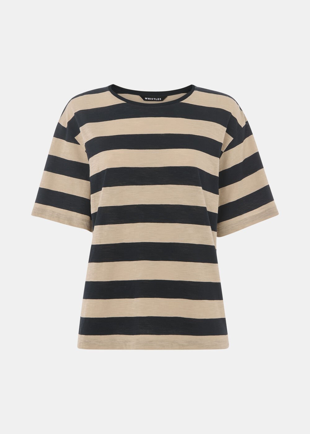 Black/Multi Wide Stripe Tee