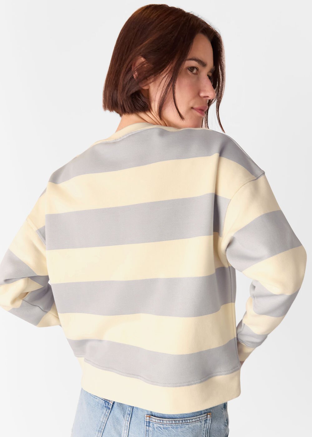 Blue/Multi Wide Stripe Sweat