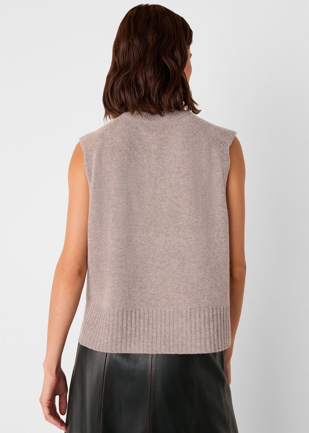 Neutral Wool Sleeveless Tank