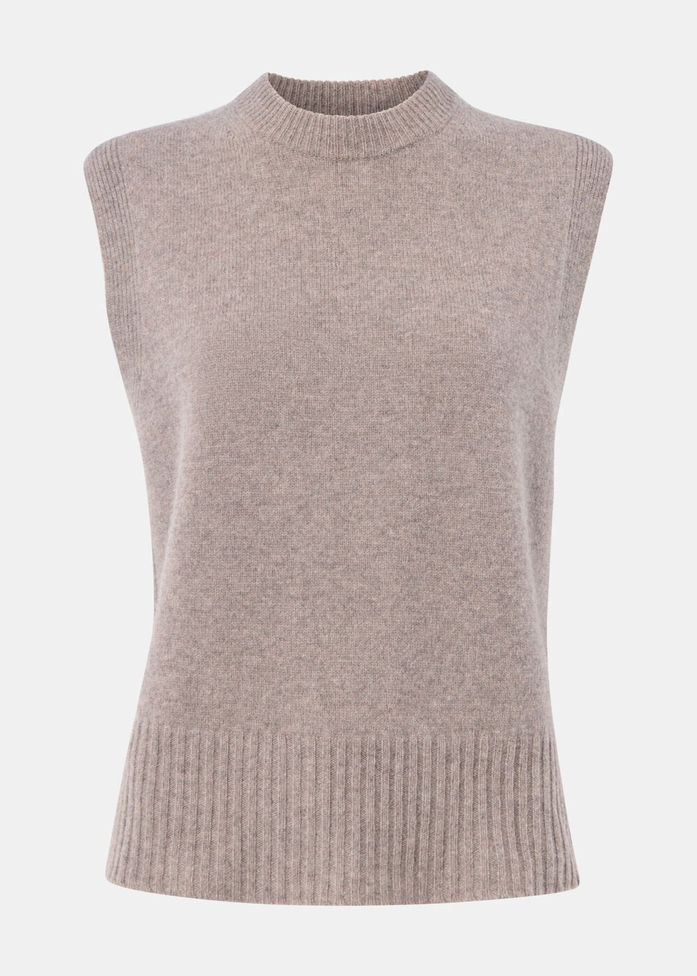 Neutral Wool Sleeveless Tank