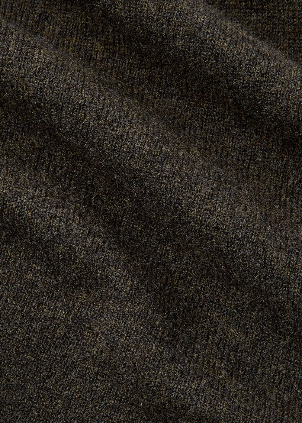 Khaki Wool V Neck Tank Top