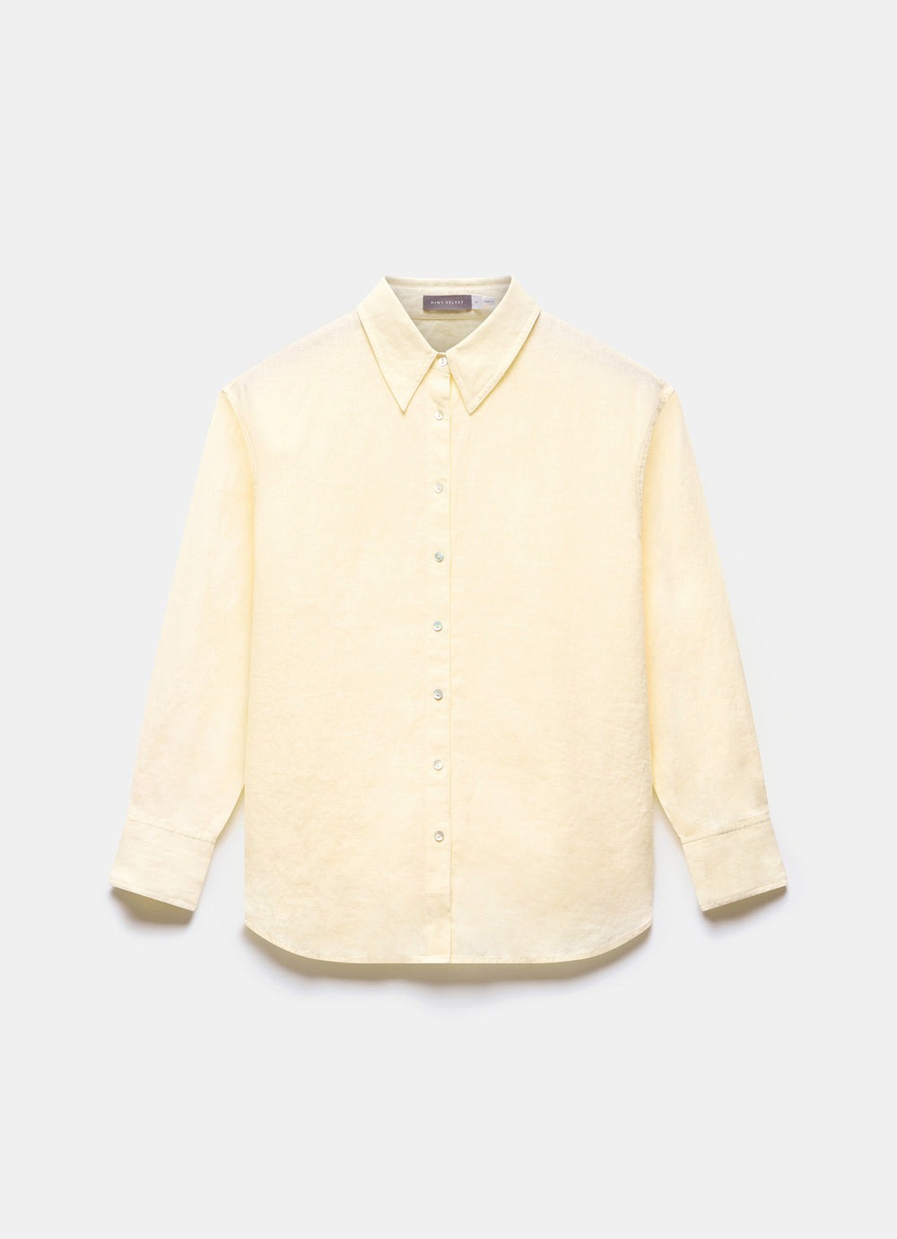 Yellow Linen Long Sleeve Shirt