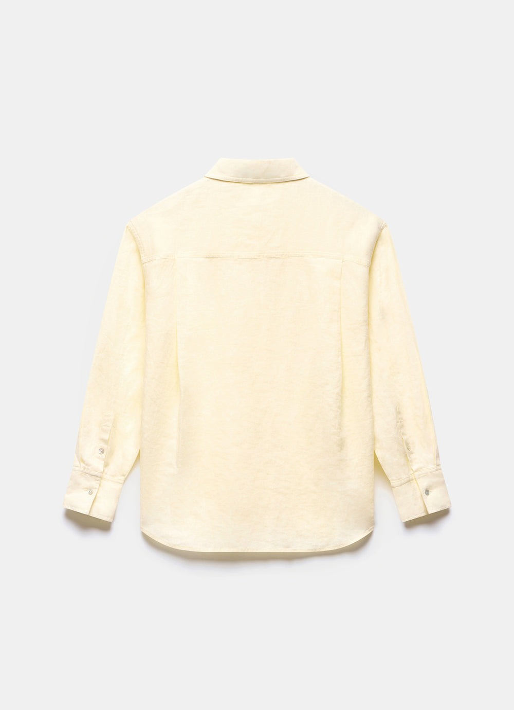 Yellow Linen Long Sleeve Shirt