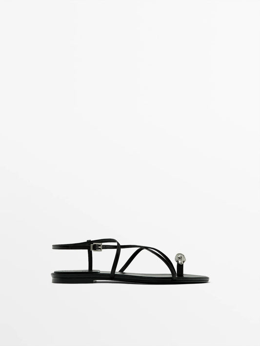 Metal strap sandals