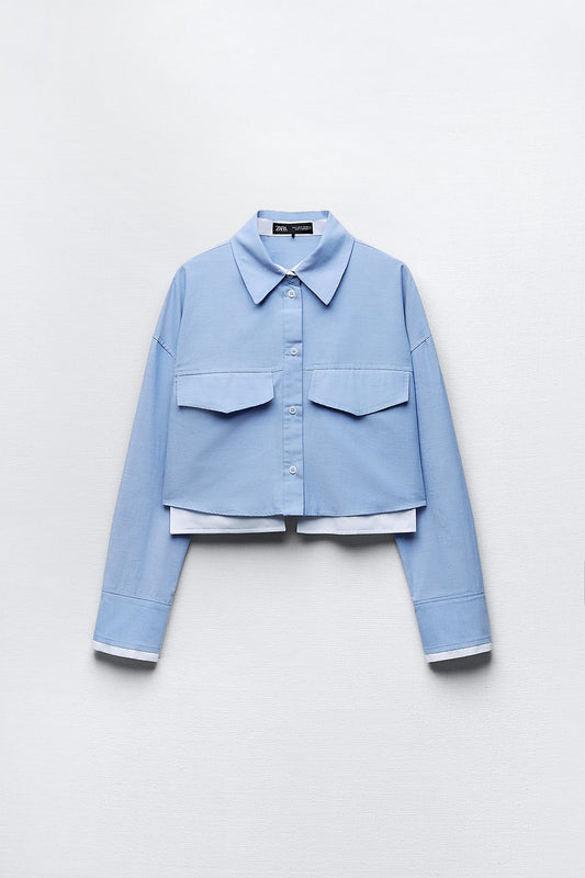 Cropped Oxford shirt