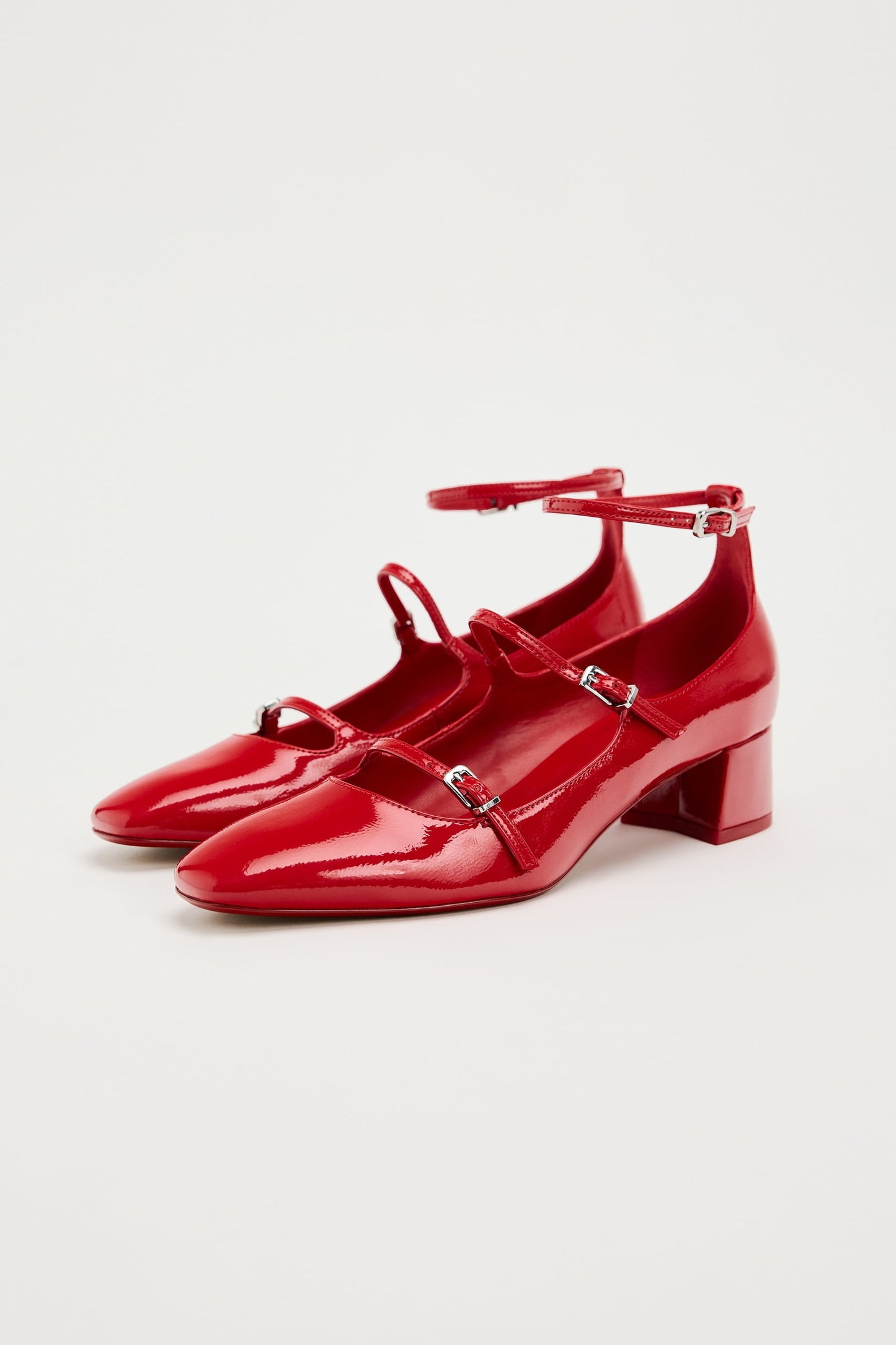 Heeled ballerina Mary Jane shoes
