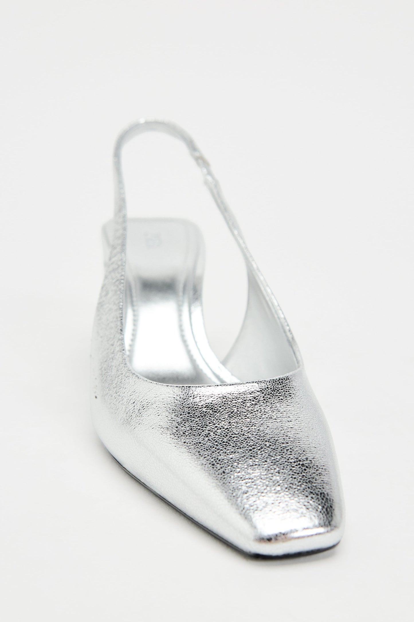 Metallic slingback shoes
