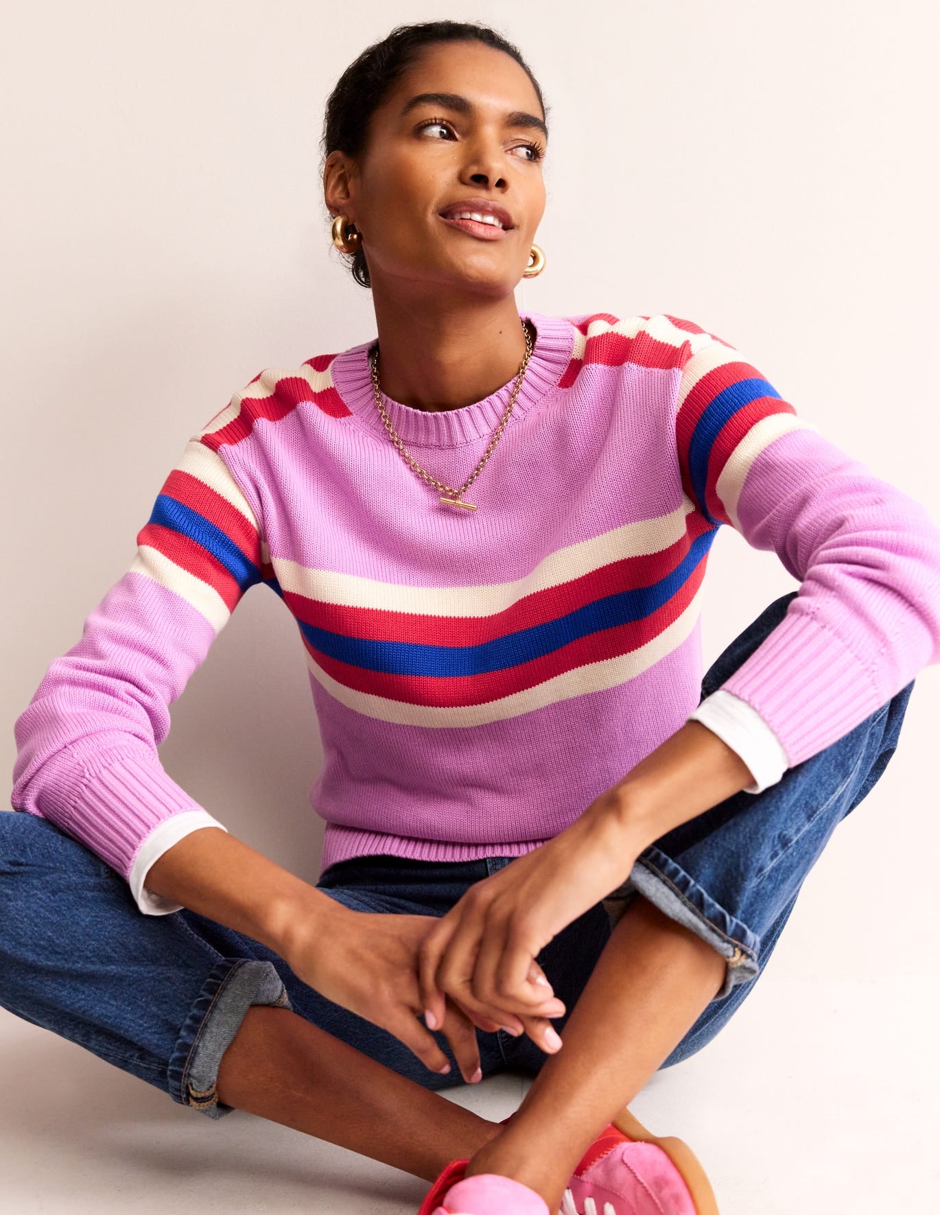 Stripe knitted jumper