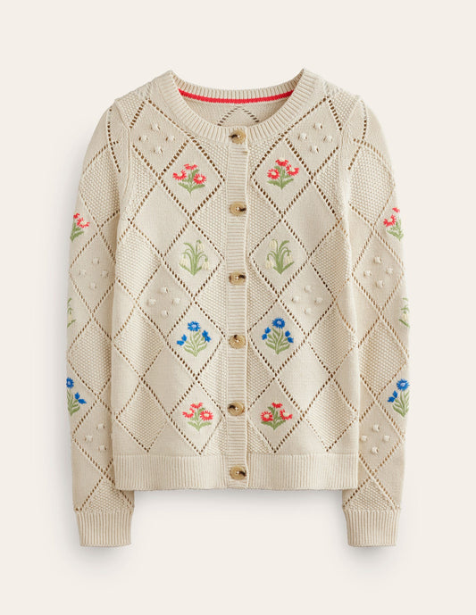 Cotton embroidered cardigan